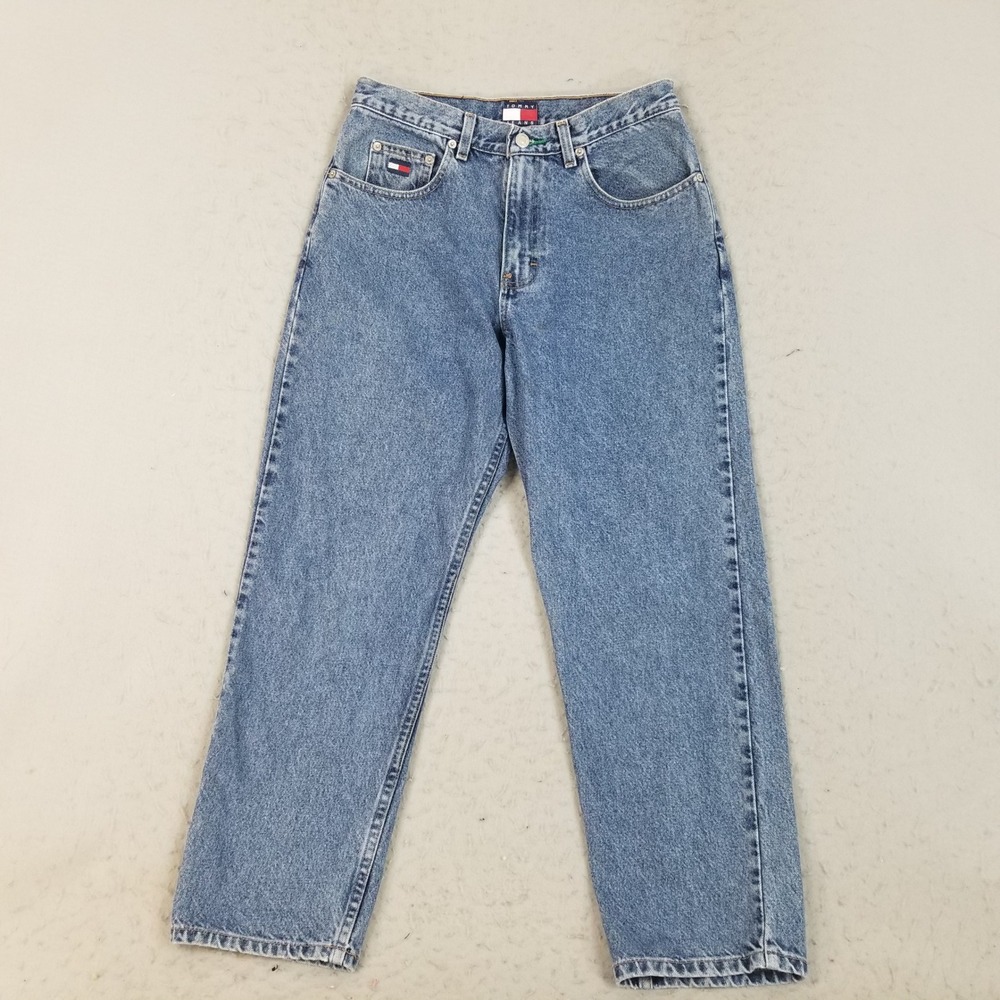 Tommy Hilfiger Jeans Womens 8 29x28 Blue Vintage Straight Leg High Rise Denim